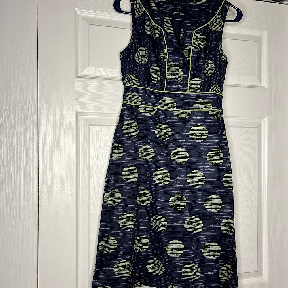 Banana Republic navy and green dress size 0 - Picture 7 of 13